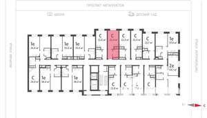 1-к квартира, вторичка, 35м2, 14/22 этаж