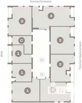 3-к квартира, вторичка, 107м2, 3/16 этаж