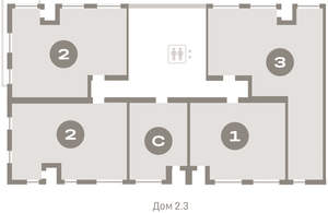 2-к квартира, вторичка, 74м2, 3/17 этаж