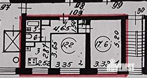 2-к квартира, вторичка, 47м2, 9/12 этаж