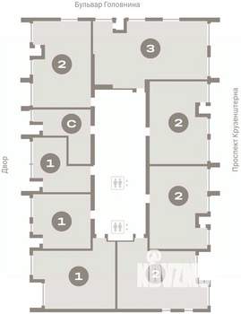2-к квартира, вторичка, 84м2, 3/16 этаж