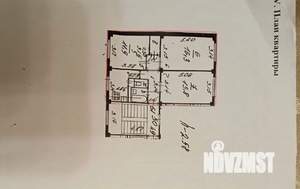 3-к квартира, вторичка, 58м2, 2/5 этаж