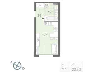 Студия квартира, вторичка, 23м2, 2/4 этаж