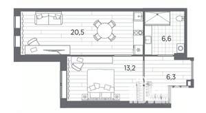 2-к квартира, вторичка, 48м2, 3/13 этаж