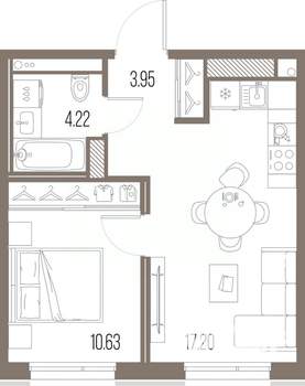 1-к квартира, вторичка, 36м2, 10/10 этаж