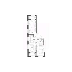 2-к квартира, вторичка, 64м2, 9/24 этаж