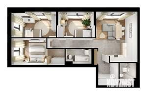 3-к квартира, вторичка, 76м2, 1/12 этаж