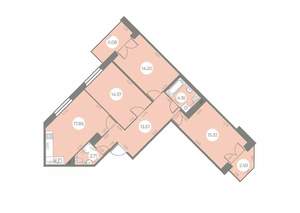 3-к квартира, вторичка, 86м2, 18/18 этаж