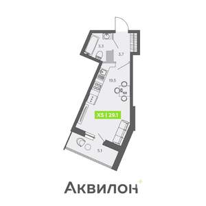 Студия квартира, строящийся дом, 29м2, 11/13 этаж