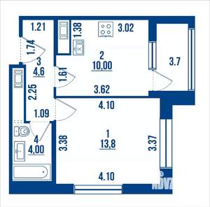 1-к квартира, вторичка, 34м2, 5/7 этаж