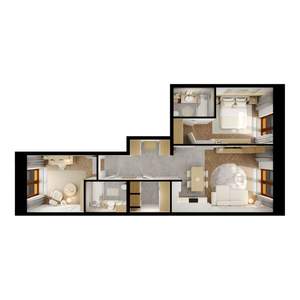 2-к квартира, вторичка, 73м2, 6/9 этаж