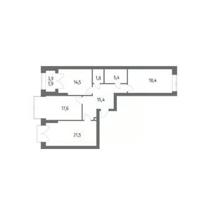 3-к квартира, вторичка, 97м2, 11/13 этаж