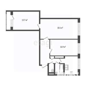 3-к квартира, вторичка, 61м2, 3/9 этаж