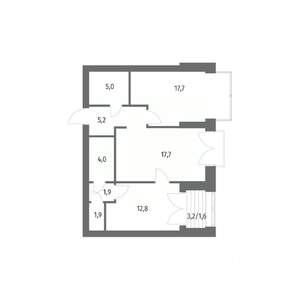 2-к квартира, вторичка, 68м2, 12/13 этаж