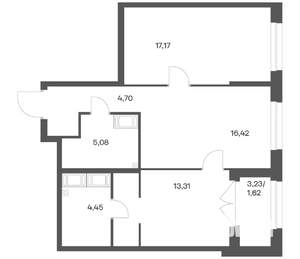 2-к квартира, вторичка, 63м2, 19/24 этаж