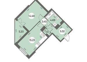 1-к квартира, вторичка, 47м2, 10/24 этаж