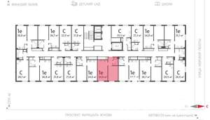 1-к квартира, вторичка, 35м2, 14/23 этаж