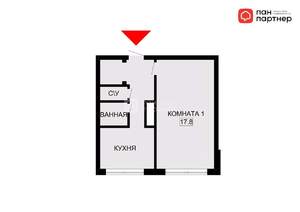 1-к квартира, вторичка, 32м2, 9/9 этаж