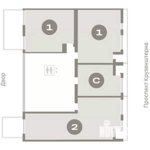 1-к квартира, вторичка, 66м2, 2/7 этаж