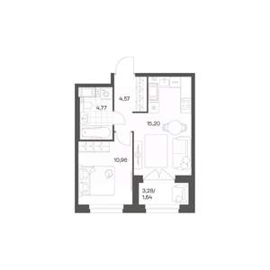 1-к квартира, вторичка, 37м2, 18/24 этаж