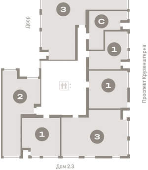 3-к квартира, вторичка, 87м2, 5/17 этаж