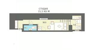 1-к квартира, вторичка, 16м2, 1/5 этаж