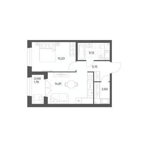 1-к квартира, вторичка, 43м2, 7/24 этаж