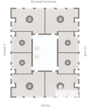 2-к квартира, вторичка, 86м2, 9/15 этаж