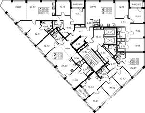 3-к квартира, вторичка, 91м2, 18/19 этаж