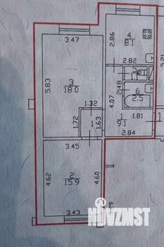 2-к квартира, вторичка, 55м2, 3/8 этаж