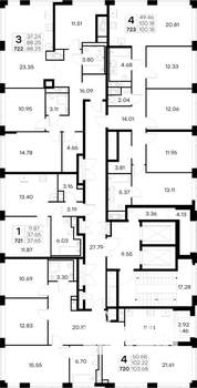 4-к квартира, вторичка, 100м2, 19/19 этаж
