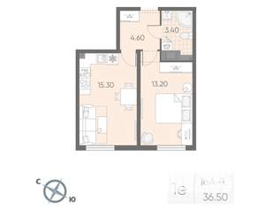 1-к квартира, вторичка, 37м2, 6/25 этаж