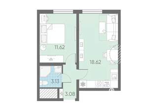 1-к квартира, вторичка, 36м2, 14/23 этаж