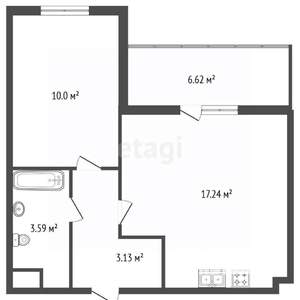 1-к квартира, вторичка, 40м2, 8/8 этаж