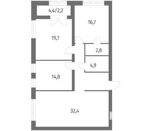 3-к квартира, вторичка, 105м2, 2/11 этаж