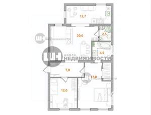 3-к квартира, вторичка, 75м2, 3/3 этаж