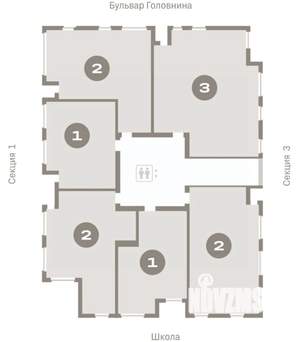 1-к квартира, вторичка, 52м2, 7/10 этаж