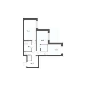 2-к квартира, вторичка, 62м2, 23/24 этаж