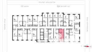 Студия квартира, вторичка, 23м2, 10/12 этаж