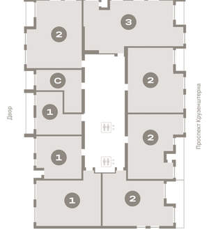 2-к квартира, вторичка, 84м2, 3/17 этаж