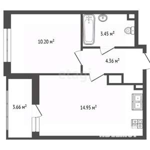 1-к квартира, вторичка, 35м2, 11/12 этаж