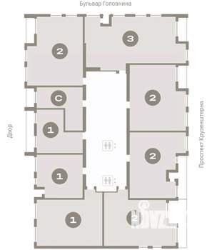 2-к квартира, вторичка, 78м2, 6/16 этаж