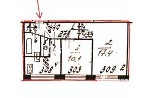 2-к квартира, вторичка, 44м2, 3/9 этаж