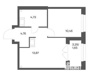 1-к квартира, вторичка, 35м2, 7/24 этаж