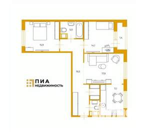 2-к квартира, вторичка, 86м2, 7/11 этаж