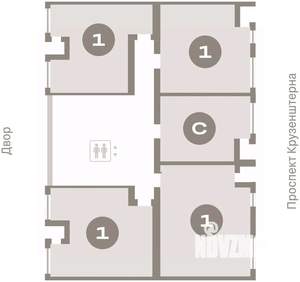 1-к квартира, вторичка, 58м2, 5/7 этаж