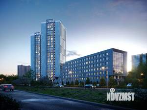 1-к квартира, строящийся дом, 37м2, 21/25 этаж