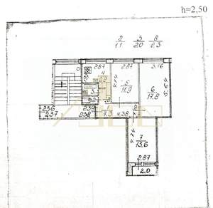 3-к квартира, вторичка, 60м2, 6/9 этаж