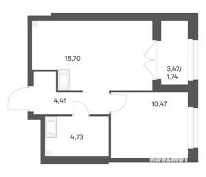 1-к квартира, вторичка, 37м2, 9/24 этаж