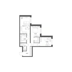 2-к квартира, вторичка, 62м2, 11/24 этаж